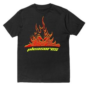 PLEASURES Flameboy Black Tee (L)